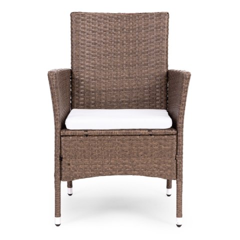 KOMPLET MEBLI OGRODOWYCH Z TECHNORATTANU 4 KRZESŁA + STÓŁ MULTIGARDEN