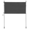 MARKIZA ZACISKOWA ROZPOROWA ROLETA ZWIJANA NA KORBKĘ REGULACJA WYSOKOŚCI ANTRACYT MULTIGARDEN