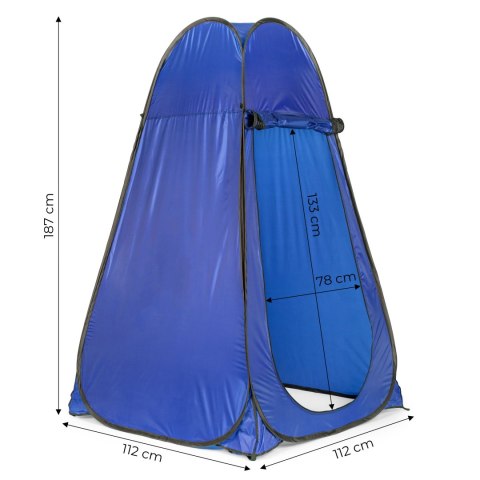NAMIOT TURYSTYCZNY SAMOROZKŁADAJĄCY PRZEBIERALNIA KABINA PRYSZNICOWA WC NIEBIESKI MULTIGARDEN