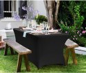 OBRUS UNIWERSALNY POKROWIEC NA STÓŁ CATERINGOWY 240 CM 8FT CZARNY ELASTYCZNY MULTIGARDEN