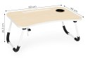 PODSTAWKA POD LAPTOPA SKŁADANA TACA 60X40 CM LAMPKA WIATRAK MODERNHOME