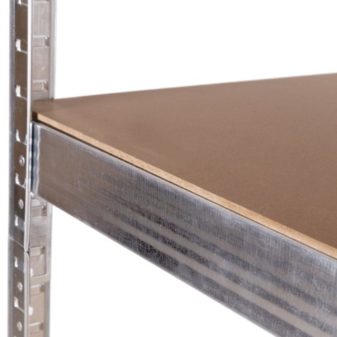 REGAŁ MAGAZYNOWY NAROŻNY 180X90X40 CM STAL GALWANIZOWANA 5 PÓŁEK 875 KG MODERNHOME