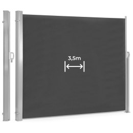 SKŁADANA MARKIZA 350X180 CM BOCZNA ROLETA PARAWAN DO OGRODU NA TARAS ANTRACYT MULTIGARDEN