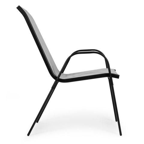 ZESTAW KOMPLET 4 KRZESEŁ OGRODOWYCH NA TARAS BALKON JASNY SZARY MULTIGARDEN