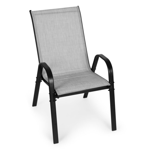 ZESTAW KOMPLET 4 KRZESEŁ OGRODOWYCH NA TARAS BALKON JASNY SZARY MULTIGARDEN