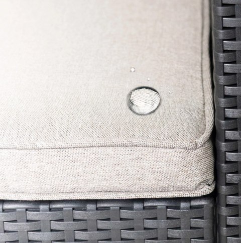 ZESTAW MEBLI OGRODOWYCH NA TARAS BALKON 2 FOTELE + STOLIK CZARNE